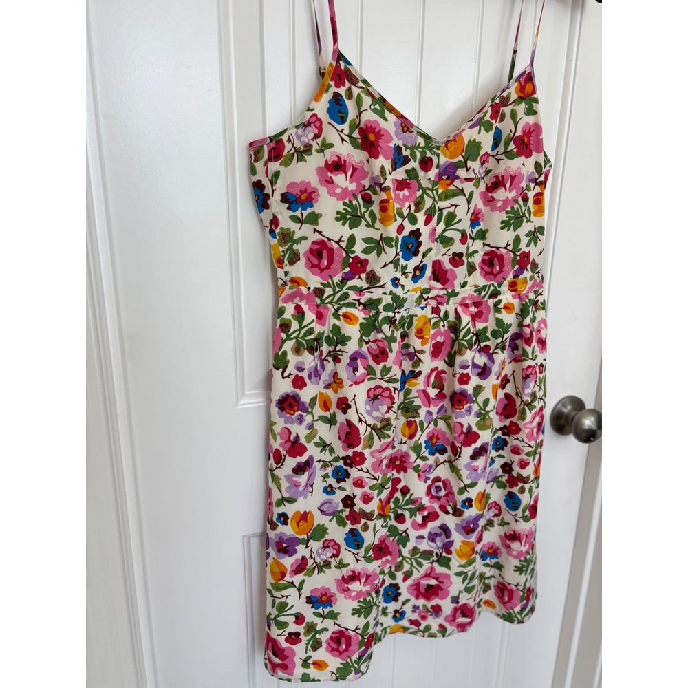Madewell Snapdragon Garden‎ Floral Silk Dress Lined Size 8